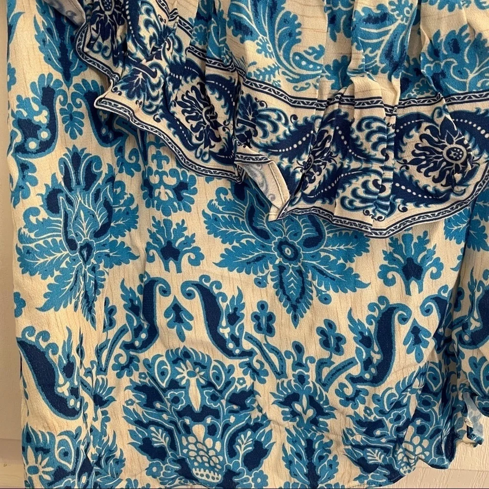 𝅺nwt Anthropologie plenty by Tracy Reese Ruffled One Shoulder Blouse top Small - Picture 7 of 8